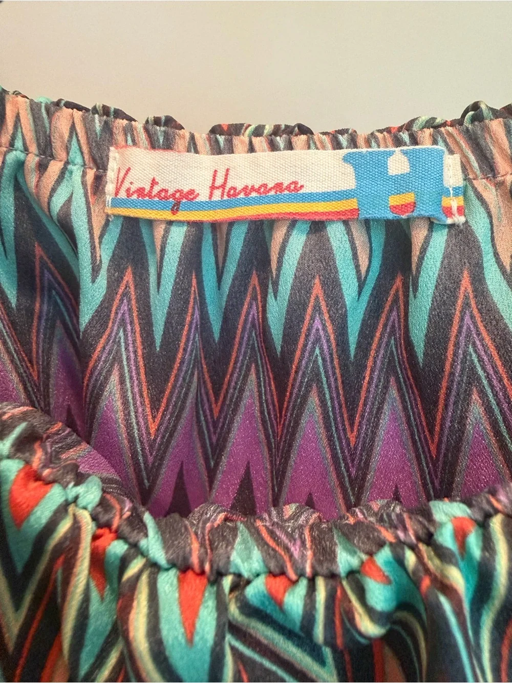 Vintage Havana Girls Multicolor Chevron Dress